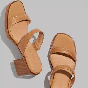 Madewell's Saige Double-Strap Sandal in Desert Camel Size 9